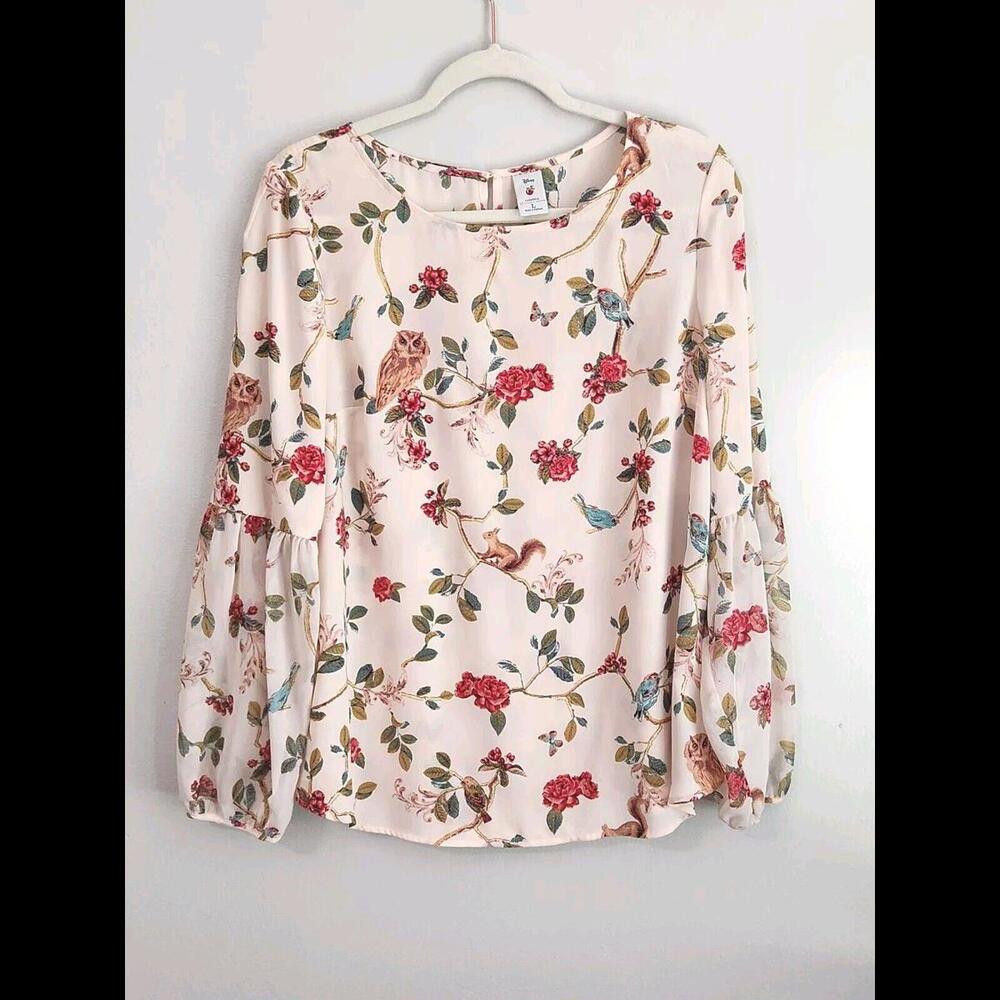 Lauren Conrad Disney Collection Top Large Ivory Long Sleeve Blouse Snow White